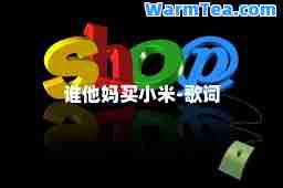 谁他妈买小米-歌词 谁他妈买小米-歌词