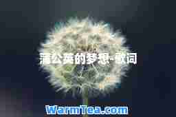 蒲公英的梦想-歌词