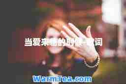 当爱来临的时候-歌词