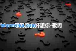 嘿我真的好想你-歌词