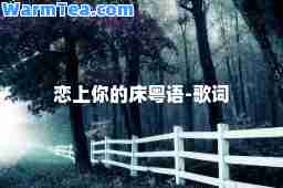 恋上你的床粤语-歌词