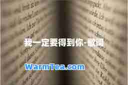 我一定要得到你-歌词