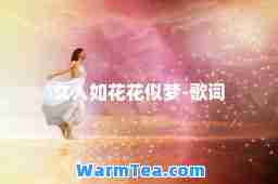 女人如花花似梦-歌词