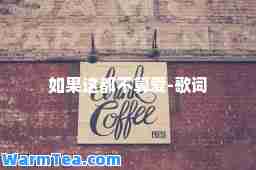 如果这都不算爱-歌词