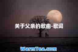 关于父亲的歌曲-歌词