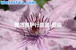普贤菩萨行愿品-歌词