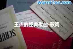 王杰的经典歌曲-歌词