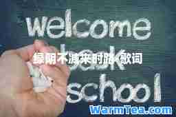 绿阴不减来时路-歌词