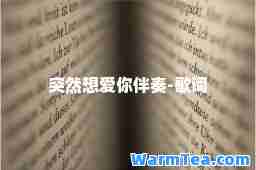 突然想爱你伴奏-歌词
