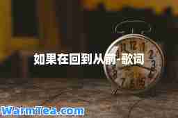 如果在回到从前-歌词