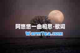 阿悠悠一曲相思-歌词