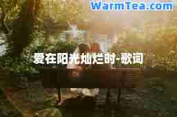 爱在阳光灿烂时-歌词