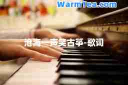 沧海一声笑古筝-歌词