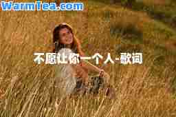 不愿让你一个人-歌词