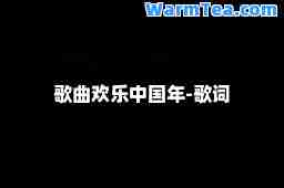 歌曲欢乐中国年-歌词