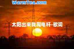 太阳出来我爬电杆-歌词