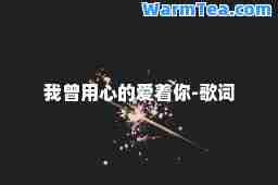 我曾用心的爱着你-歌词