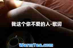 我这个你不爱的人-歌词