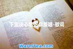 下定决心忘记你原唱-歌词