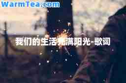 我们的生活充满阳光-歌词