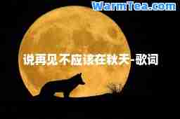 说再见不应该在秋天-歌词