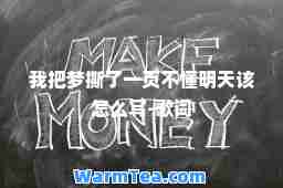 我把梦撕了一页不懂明天该怎么写-歌词