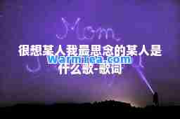 很想某人我最思念的某人是什么歌-歌词