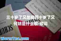 三十岁了又怎样四十岁了又何妨是什么歌-歌词