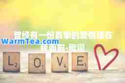 曾经有一份真挚的爱情摆在我面前-歌词