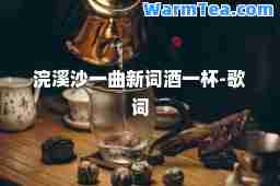 浣溪沙一曲新词酒一杯-歌词