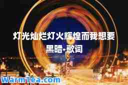 灯光灿烂灯火辉煌而我想要黑暗-歌词