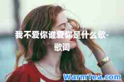 我不爱你谁爱你是什么歌-歌词