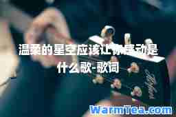 温柔的星空应该让你感动是什么歌-歌词