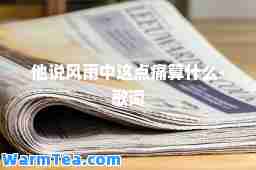 他说风雨中这点痛算什么-歌词