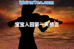 宝宝入园天感言