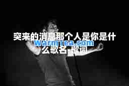 突来的消息那个人是你是什么歌名-歌词