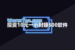 投资10元一小时赚500软件