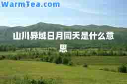 山川异域日月同天是什么意思 山川异域日月同天是什么意思