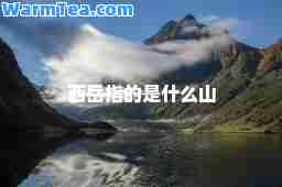西岳指的是什么山