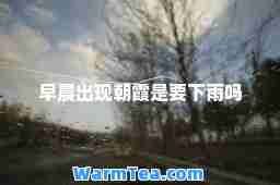 早晨出现朝霞是要下雨吗